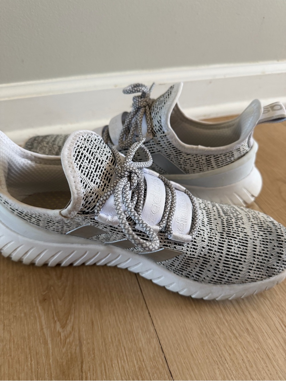 adidas White and Black Knit Men's Sneakers